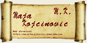 Maja Kojčinović vizit kartica